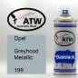 Preview: Opel, Greyhood Metallic, 199: 400ml Sprühdose, von ATW Autoteile West.